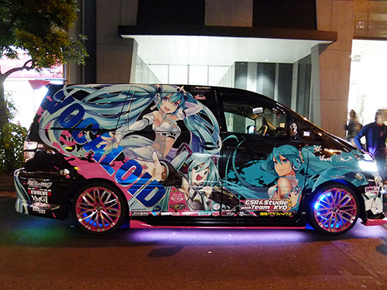 黒ミクファード痛車画像