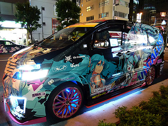 黒ミクファード痛車画像