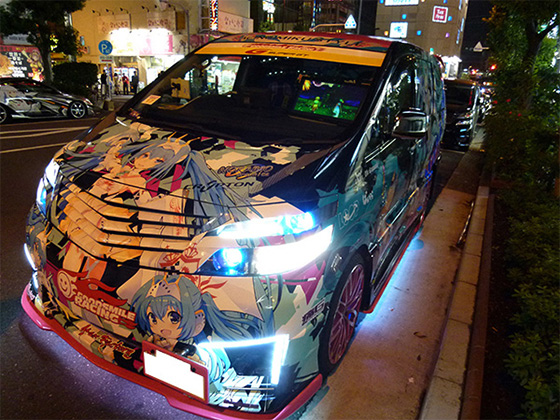 黒ミクファード痛車画像