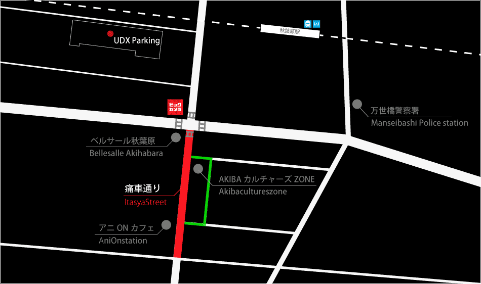 痛車通りMAP